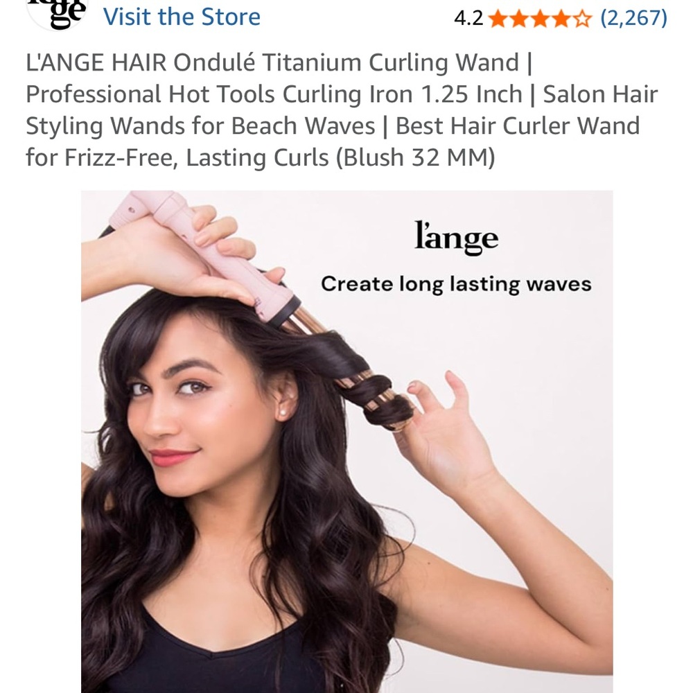 Lange Pink Titanium Curling Wand
